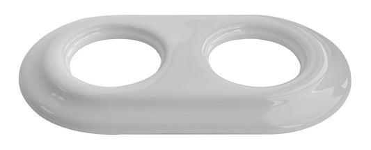 2902006 RECESSED FRAME 2 ELEMENTS WHITE PORCELAIN F-BRIGHT