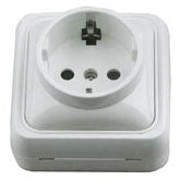 040355 WHITE SURFACE SCHUKO BASE B&amp;B