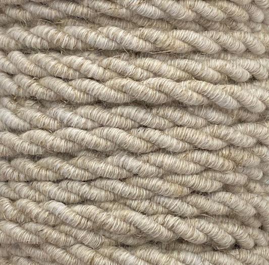 0901210-LI 25m BRAIDED CABLE 2x0.75 LINEN