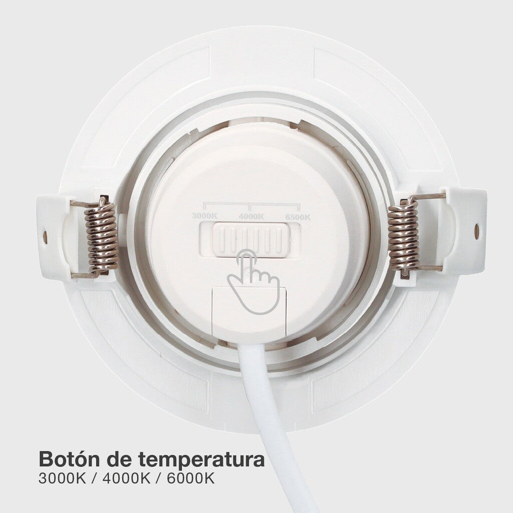 200400018 ARO LED REDONDO EMPOTRABLE BLANCO 7W 3000-4000-6500K GONDE GSC
