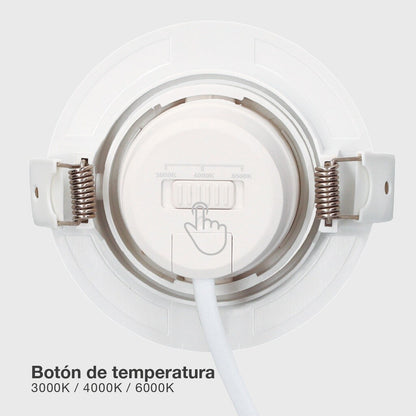 200400018 ARO LED REDONDO EMPOTRABLE BLANCO 7W 3000-4000-6500K GONDE GSC