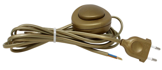 H038058 3m CONEXION CON INTERRUPTOR DE PIE DORADA