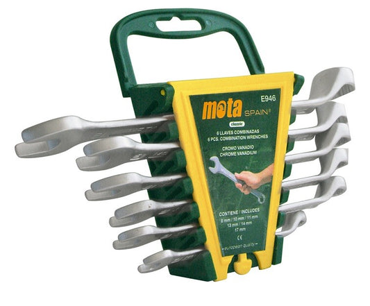 E946 JUEGO 6 LLAVES COMBINADAS 8 A 17mm MOTA