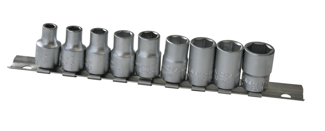 EK211 JUEGO BOCALLAVES 4 A 14 mm 3/8´ 9 PIEZAS MOTA