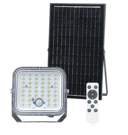 Proyector Solar LED Pamol 25W 6500K IP65 Panel Separado 12h Sensor Movimiento y Crepuscular Mando GSC