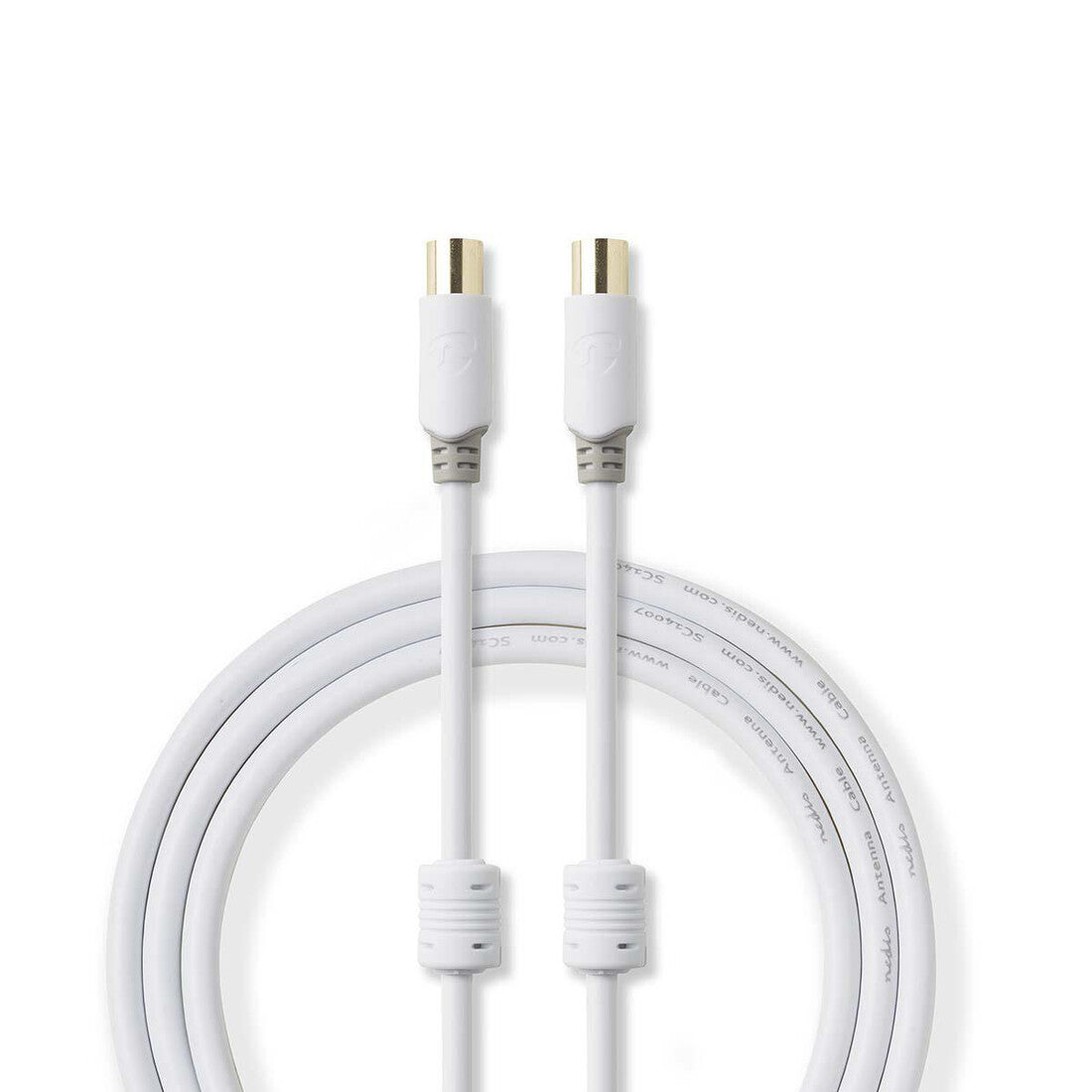 CSBW40015WT50 BL 5m CONEXION ANTENA CONECTORES DORADOS NEDIS