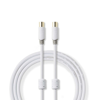 CSBW40015WT50 BL 5m CONEXION ANTENA CONECTORES DORADOS NEDIS