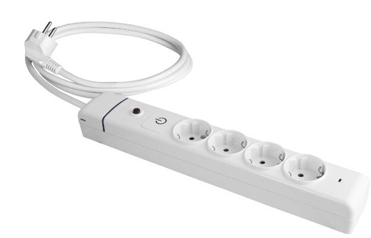 41ILSO BASE MULTIPLE 4T C/CABLE C/INTER 1,5mts PROTECC SOBRETENSION Y SOBRECARGA ION SOLERA