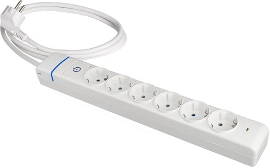 61ILS BASE MULTIPLE 6T C/CABLE C/INTER 1,5mts PROTECC SOBRETENSION ION SOLERA