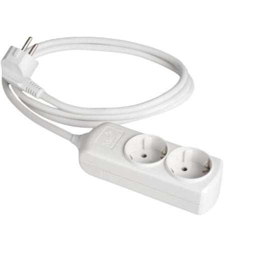 8032 MEHRFACHSTECKDOSENLEISTE 2-FACH 3m KABEL OHNE SCHALTER SERIE 8000 SOLERA