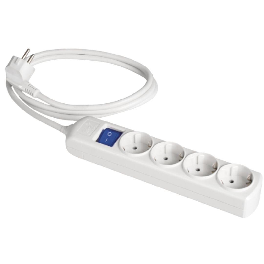 8034IL MEHRFACHSTECKDOSENLEISTE 4-FACH 3m KABEL MIT SCHALTER SERIE 8000 SOLERA
