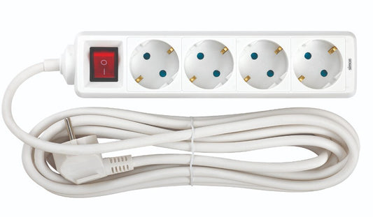 BM712403 4T SOCKEL M/KABEL 5m M/SCHALTER WEISS SIMON BRICO