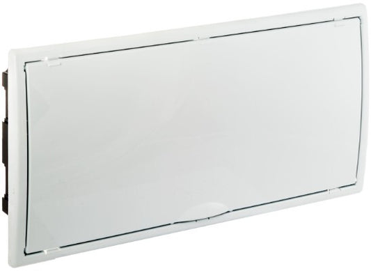 8690 CAJA EMPOTRABLE 22 ELEMENTOS MARCO Y PUERTA BLANCOS 450x222x72mm. ARELOS SOLERA