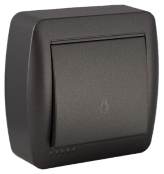 MUR04NGU PULSADOR LUZ DE SUPERFICIE GRAFITO SERIE MURAL SOLERA