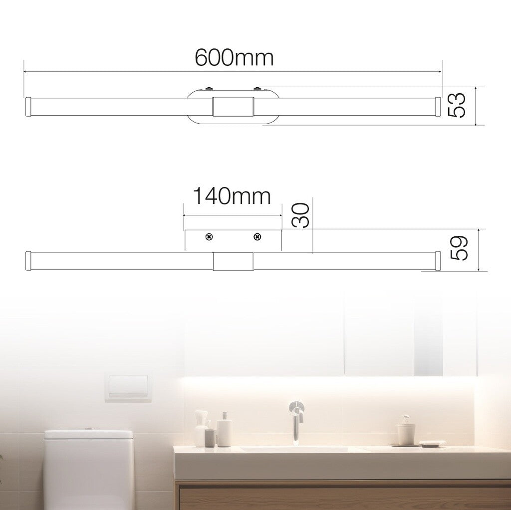 203800095 APLIQUE LED BAÑO 8W 6500K IP44 TOLFA GSC