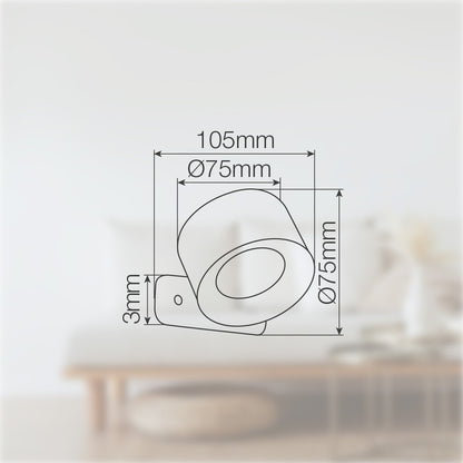 200005001 APLIQUE PARED LED RECARGABLE 3W BLANCO CCT KIRAZ GSC