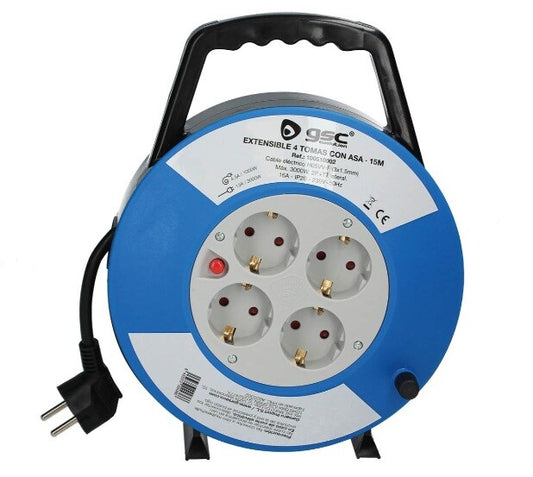 100510002 15m EXTENSIBLE ENROLLACABLES 4T 3x1,5mm.  IP20 GSC