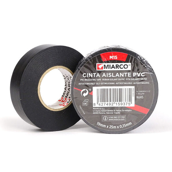 9183 CINTA PVC MIARCO M15 NEGRO 50x30x0,15mm MIARCO