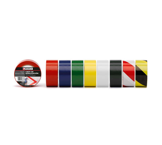 650 CINTA SEÑALIZACIÓN PVC AMARRILLO NEGRO 33x50mm MIARCO