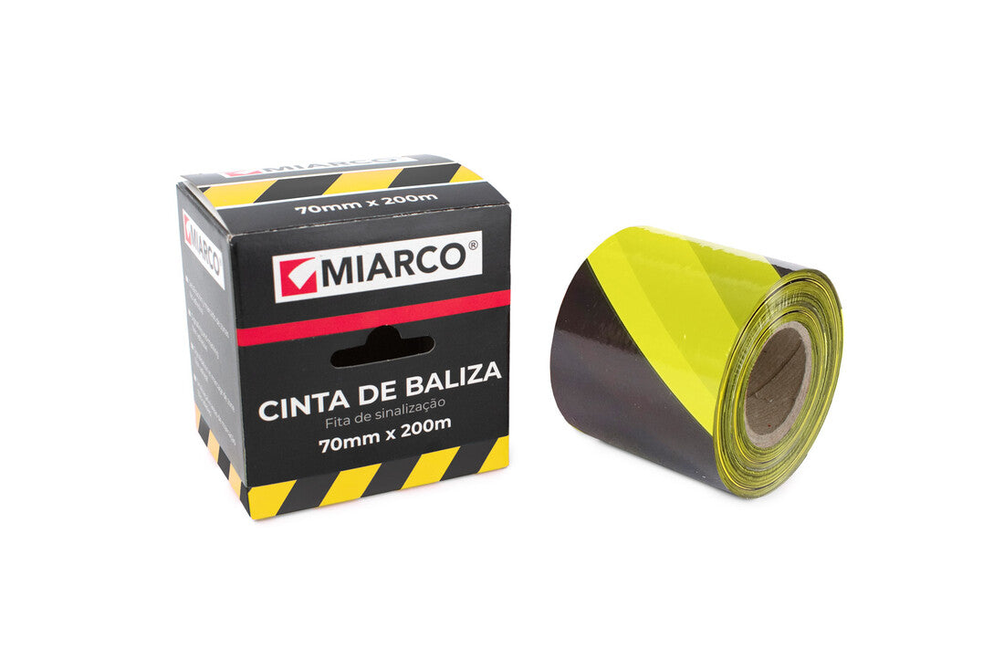 5824 CINTA BALIZA AMARILLO NEGRO 200x70mm MIARCO