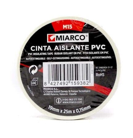 27002 CINTA PVC MIARCO M15 BLANCO 80x30x0,15mm MIARCO