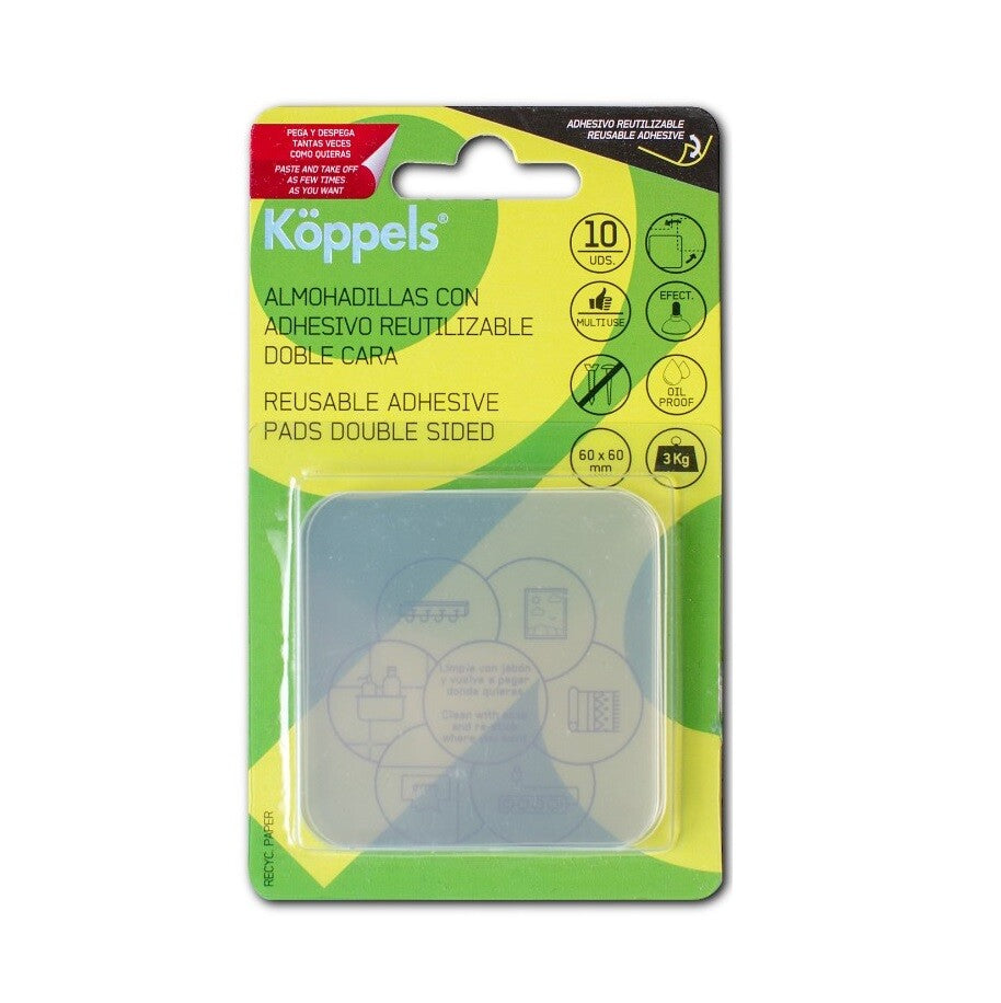 P6001T ALMOHADILLAS CON ADHESIVO REUTILIZABLE DOBLE CARA KOPPELS