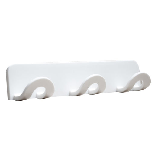 P5002B PERCHERO ADHESIVO 3 GANCHOS POSIBILIDAD TORNILLO BLANCO KOPPELS