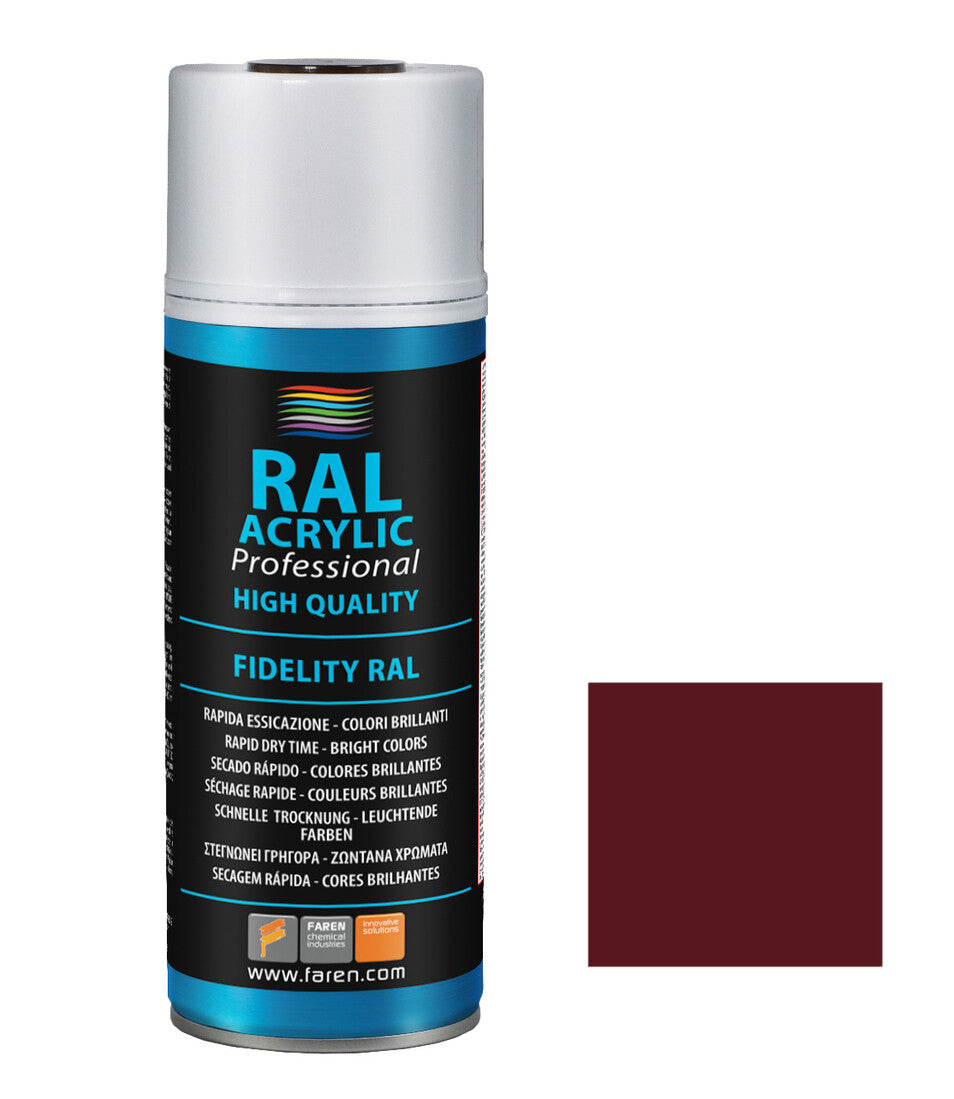 6VT400 SPRAY PINTURA ROJO VINO RAL 3005 400ml FAREN