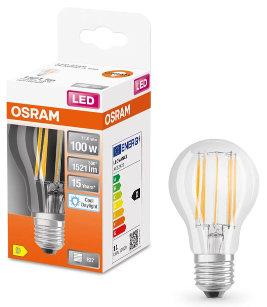 466050 LAMPARA STANDARD FIL LED E27 10W 6500K RETROFIT OSRAM