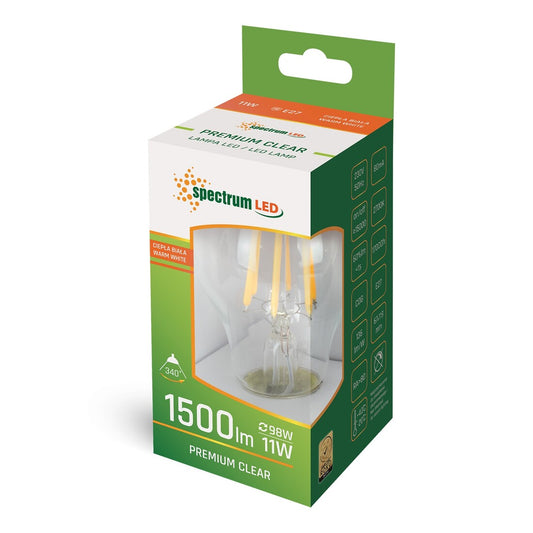 WOJ+14363 STANDARD LED-LAMPE GLAS 11W E27 2700K SPECTRUM
