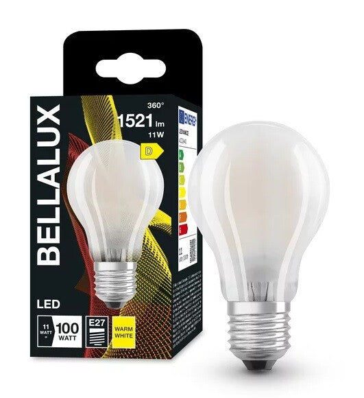 115439 LAMPARA STANDARD FIL LED E27 MATE 11W 2700K BELLALUX