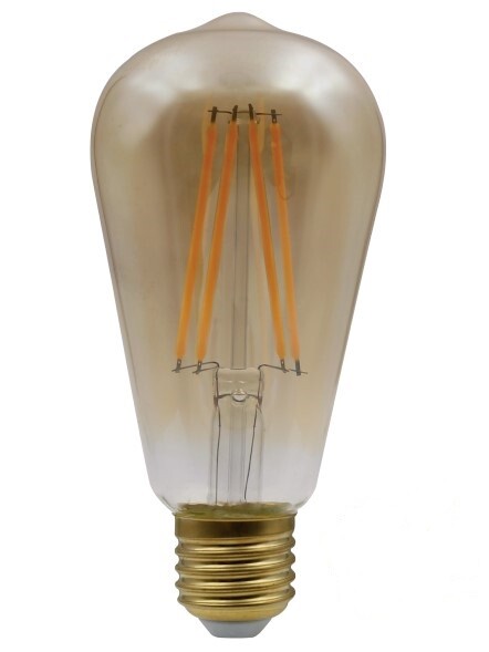 121173 LAMPARA PERA FIL LED GOLDEN ST64 E27 12W 3000K  B&B