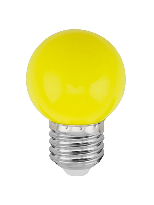 200605007 LAMPARA LED ESFERICA 1W E27 AMARILLO GSC