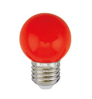 200605006 LAMPARA LED ESFERICA 1W E27 ROJO GSC