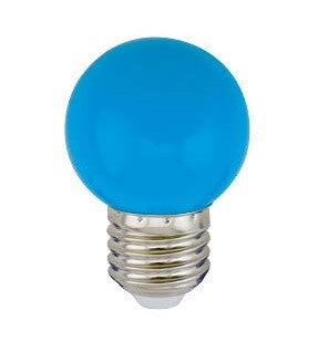 200605005 LAMPARA LED ESFERICA 1W E27 AZUL GSC