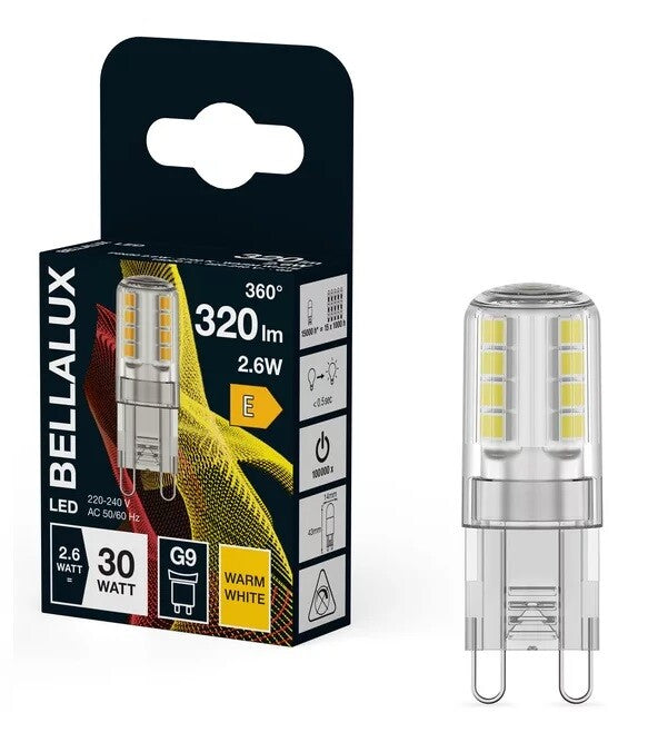 135963 LAMPARA LED G9 2,6W 2700K BELLALUX