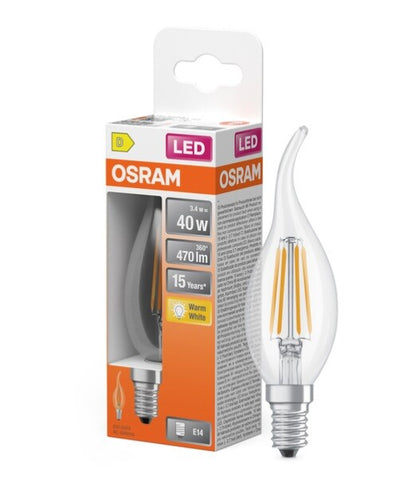 468810 LAMPARA VELA PUNTA FIL LED 3,4W 2700K RETROFIT OSRAM