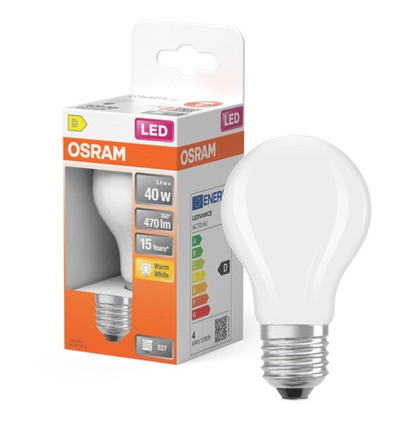 466335 LAMPARA STANDARD FIL LED MATE E27 3,4W 2700K RETROFIT OSRAM