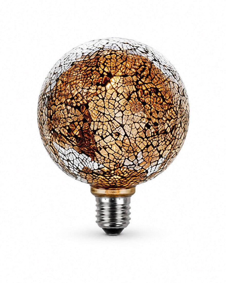 2601966-PL LAMPARA LED TIFFANY E27 3,5W PLATA F-BRIGHT