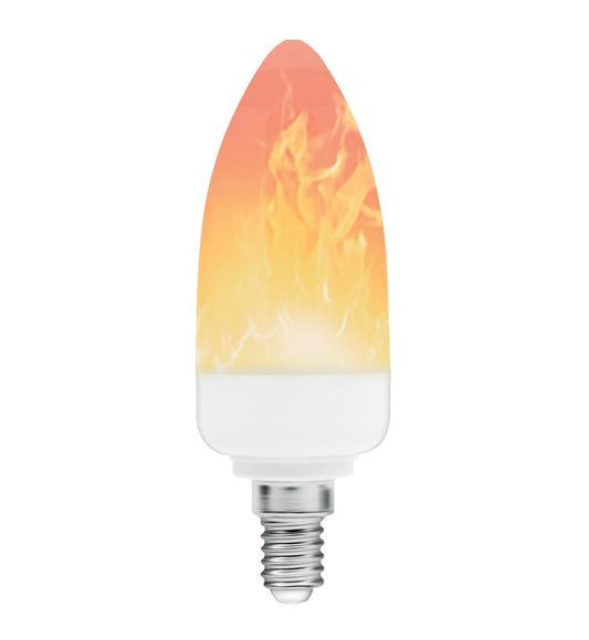 120810 LED-FLAMMENEFFEKT-KERZENLAMPE E14 3W 200LM 1800K B&B