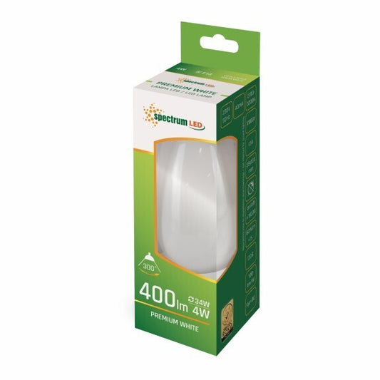 WOJ+14333 LED-Kerzenlampe matt Glas 4W 4000K SPECTRUM