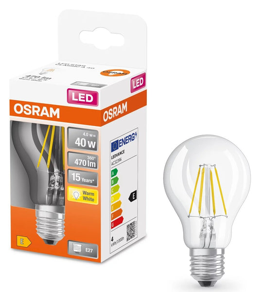 112216 LAMPARA STANDARD FIL LED E27 4W 2700K RETROFIT OSRAM