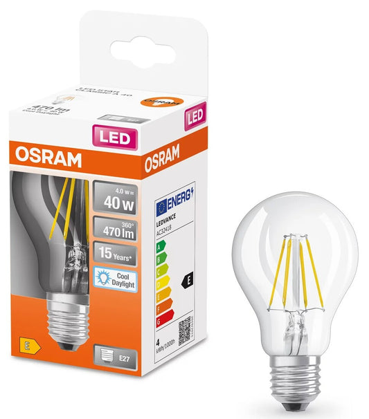 466012 LAMPARA STANDARD FIL LED E27 4,5W 6500K RETROFIT OSRAM