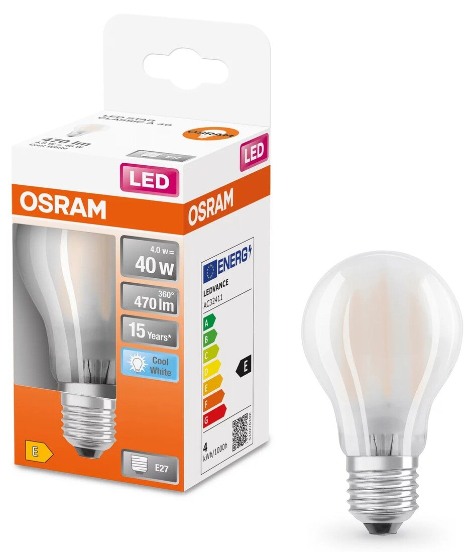 303409 LAMPARA STANDARD FIL LED MATE E27 4W 4000K RETROFIT OSRAM