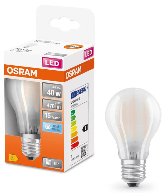 303409 LAMPE STANDARD FIL LED MATT E27 4W 4000K RETROFIT OSRAM
