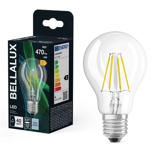 592216 LAMPARA STANDARD FIL LED E27 4W 4000K BELLALUX