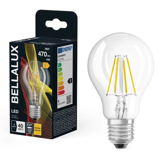 115194 LAMPARA STANDARD FIL LED E27 4W 2700K BELLALUX