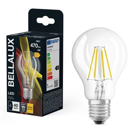 131163 LAMPARA STANDARD FIL LED E27 MATE 4W 2700K BELLALUX