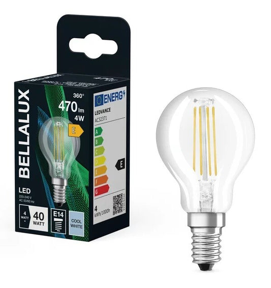 592278 LAMPARA ESFERICA FIL LED E14 4W 4000K BELLALUX