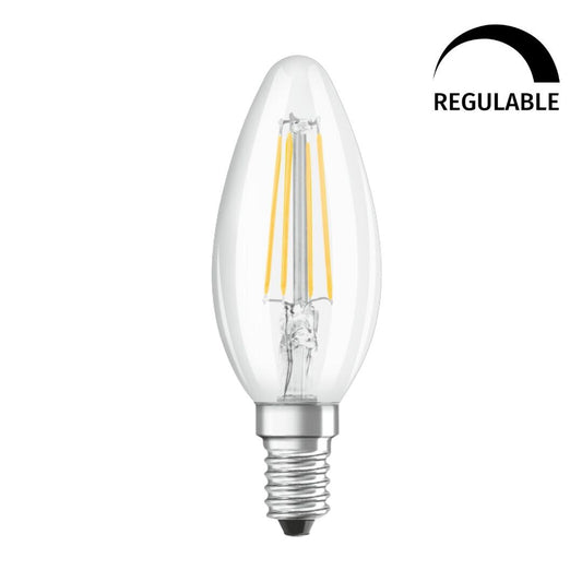 434943 LAMPARA VELA FIL LED REGULABLE E14 4,8W 4000K RETROFIT OSRAM